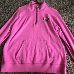 PINK half zip up sweater
